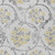 10' X 14' Silver Gray And Gold Floral Washable Indoor Outdoor Area Rug