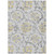 10' X 14' Silver Gray And Gold Floral Washable Indoor Outdoor Area Rug - 608219266806