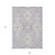 9' X 12' Lavender Gray And Beige Floral Washable Indoor Outdoor Area Rug