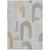 10' X 14' Silver And Gold Geometric Washable Indoor Outdoor Area Rug