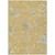 8' X 10' Gold Beige And Fern Green Floral Washable Indoor Outdoor Area Rug