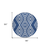 8' Navy Blue And Ivory Round Geometric Washable Indoor Outdoor Area Rug