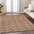 10' X 14' Copper And Beige Geometric Washable Indoor Outdoor Area Rug