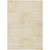 8' X 10' Gold and White Abstract Washable Non Skid Indoor Outdoor Area Rug