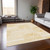 8' X 10' Gold and White Abstract Washable Non Skid Indoor Outdoor Area Rug