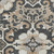 10' X 14' Charcoal And Taupe Damask Washable Indoor Outdoor Area Rug