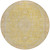 8' Wheat And Gold Round Medallion Washable Indoor Outdoor Area Rug
