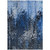 10' X 14' Navy Blue And Denim Blue Abstract Washable Indoor Outdoor Area Rug