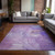 10' X 14' Purple Abstract Washable Non Skid Indoor Outdoor Area Rug - Purple