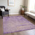 8' X 10' Purple And Beige Abstract Washable Indoor Outdoor Area Rug