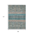 9' X 12' Teal Blue Salmon And Beige Medallion Washable Indoor Outdoor Area Rug
