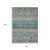 9' X 12' Teal Blue Salmon And Beige Medallion Washable Indoor Outdoor Area Rug