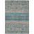 9' X 12' Teal Blue Salmon And Beige Medallion Washable Indoor Outdoor Area Rug