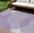 8' X 10' Purple Gray And Ivory Geometric Washable Indoor Outdoor Area Rug