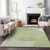 9' X 12' Green And Ivory Geometric Washable Indoor Outdoor Area Rug Transitional Style - Green, Ivory Color