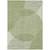 9' X 12' Green And Ivory Geometric Washable Indoor Outdoor Area Rug Transitional Style - Green, Ivory Color
