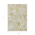 8' X 10' Wheat And Ivory Floral Washable Indoor Outdoor Area Rug