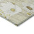 8' X 10' Wheat And Ivory Floral Washable Indoor Outdoor Area Rug