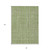 8' X 10' Green Ivory And Gray Striped Washable Indoor Outdoor Area Rug
