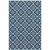 9' X 13' Blue and Ivory Floral Stain Resistant Indoor Outdoor Area Rug