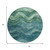 8' Teal Blue And Green Round Abstract Washable Indoor Outdoor Area Rug - Teal Blue, Green