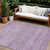 9' X 12' Lavender And Purple Abstract Washable Indoor Outdoor Area Rug - 880016869279