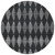 8' Charcoal Round Geometric Washable Indoor Outdoor Area Rug