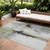 10' X 14' Sage Black And Gray Abstract Washable Indoor Outdoor Area Rug