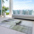 10' X 14' Sage Black And Gray Abstract Washable Indoor Outdoor Area Rug