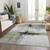 10' X 14' Sage Black And Gray Abstract Washable Indoor Outdoor Area Rug
