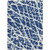 8' X 10' Blue and White Abstract Washable Non Skid Indoor Outdoor Area Rug