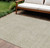 8' X 10' Beige Geometric Washable Indoor Outdoor Area Rug Transitional Style - Beige Color