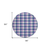 8' Navy Blue Purple And Beige Round Plaid Washable Indoor Outdoor Area Rug