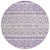 8' Purple Lavender And Ivory Round Geometric Washable Indoor Outdoor Area Rug