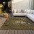 10' X 14' Chocolate And Gray Abstract Washable Indoor Outdoor Area Rug