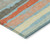 10' X 14' Sky Blue Pink And Gray Striped Washable Indoor Outdoor Area Rug