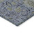 8' X 10' Denim Blue Navy Blue And Gray Floral Washable Indoor Outdoor Area Rug