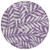8' Purple And Ivory Round Floral Washable Indoor Outdoor Area Rug
