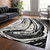 10' X 14' Black Gray And Ivory Abstract Washable Indoor Outdoor Area Rug