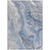 9' X 12' Denim Blue And Ivory Abstract Washable Indoor Outdoor Area Rug - Denim Blue, Ivory