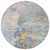 8' Granite Gray Round Abstract Washable Indoor Outdoor Area Rug