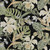 9' X 12' Black Beige And Fern Green Botanical Leaves Washable Indoor Outdoor Area Rug