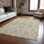 8' X 10' Beige Blue And Brown Moroccan Washable Indoor Outdoor Area Rug