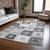 10' X 14' Gray And Charcoal Geometric Washable Indoor Outdoor Area Rug