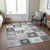10' X 14' Gray And Charcoal Geometric Washable Indoor Outdoor Area Rug Transitional Style - Gray, Charcoal Color