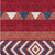 10' X 14' Red White And Navy Blue Southwestern Washable Indoor Outdoor Area Rug