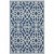 8' X 11' Blue and Ivory Geometric Stain Resistant Indoor Outdoor Area Rug