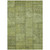 9' X 12' Fern Green And Artichoke Green Patchwork Washable Indoor Outdoor Area Rug