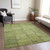 9' X 12' Fern Green And Artichoke Green Patchwork Washable Indoor Outdoor Area Rug
