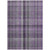 9' X 12' Purple Plaid Washable Non Skid Indoor Outdoor Area Rug